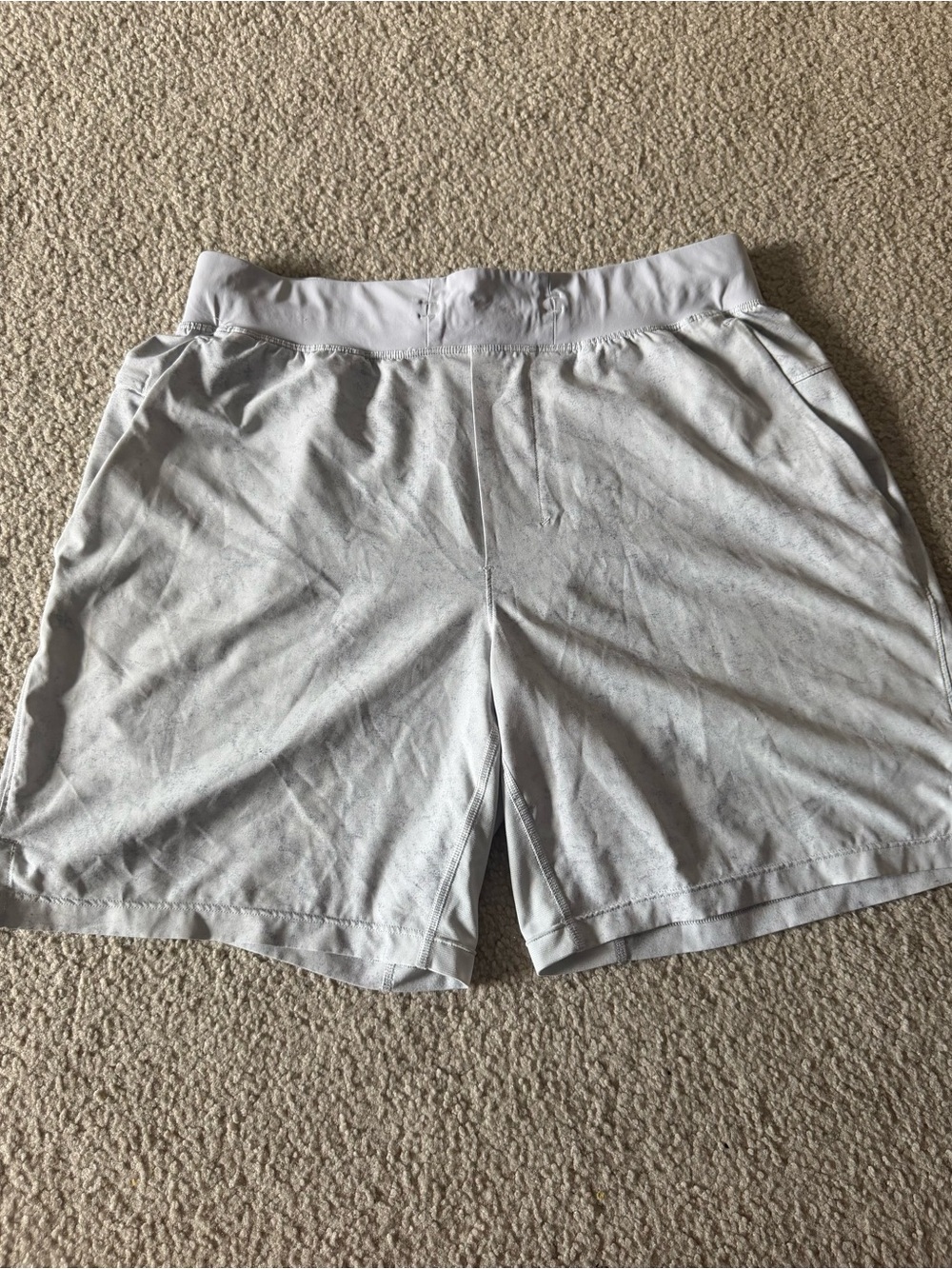 Lululemon Men’s Athletic Shorts - White Marble